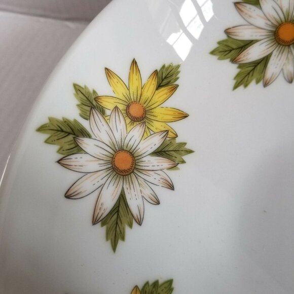 NORITAKE Bowl Yellow White Floral Serving dish rectangle 6730 MARGUERITE 10"x7" - Picture 5 of 6